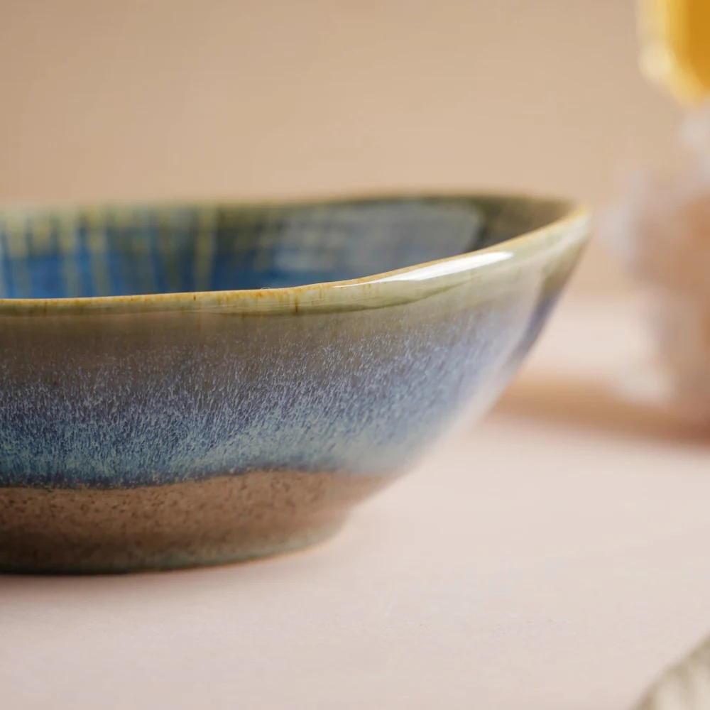 Boracay Organic Shaped Snack Bowl Blue 300 ml - Image 9