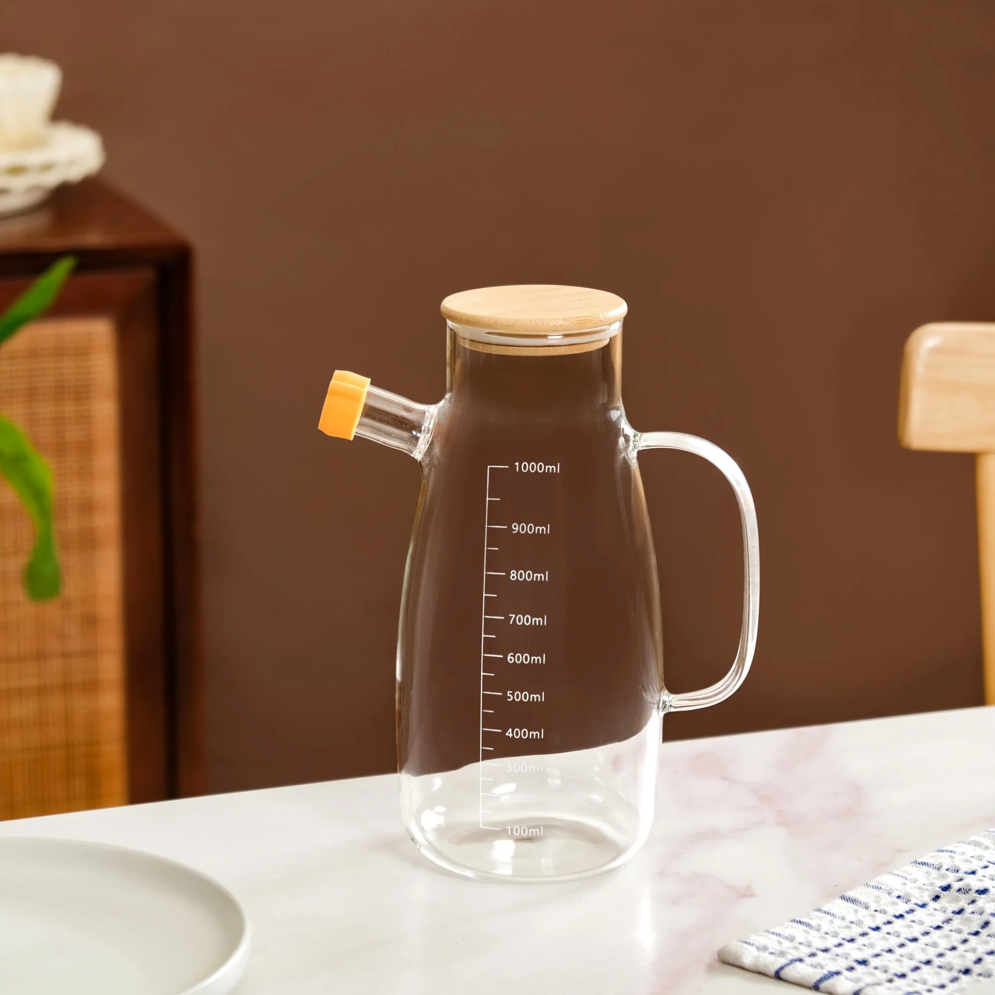 Borosilicate Glass Kitchen Oil Dispenser 1000ml - Image 9