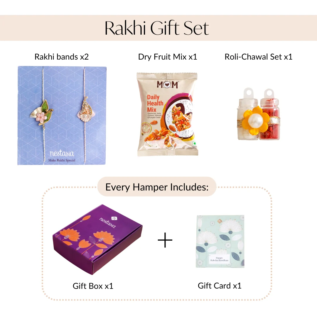 Garden of Love Rakhi Set Of 2 - Image 3