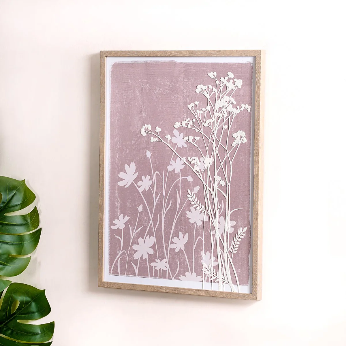 Botanical Embossed And Print Wall Art 23x17 Inch - Image 10