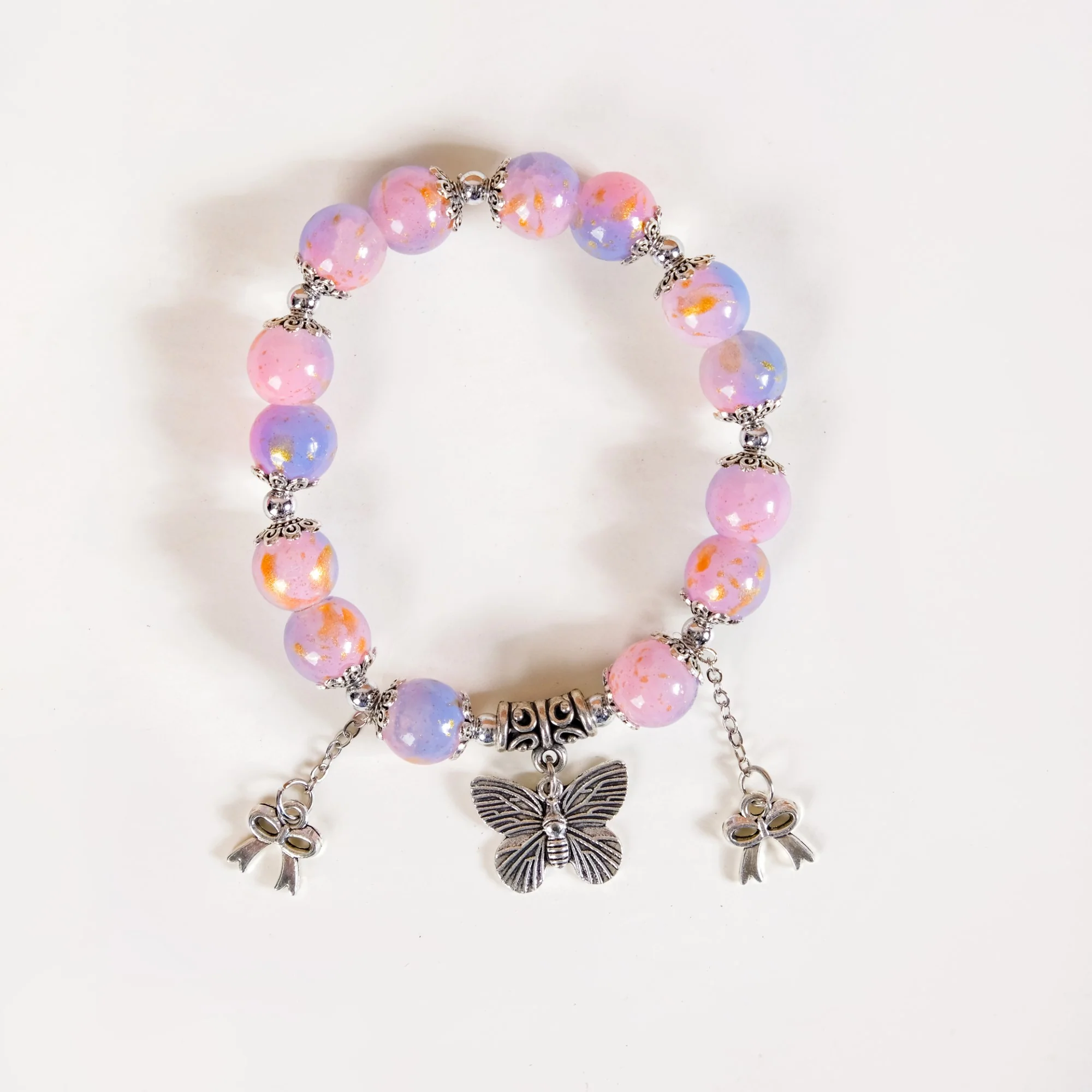 Bow Butterfly Charm Bracelet Rakhi Set Of 3 With Gift Box And Card - Image 11