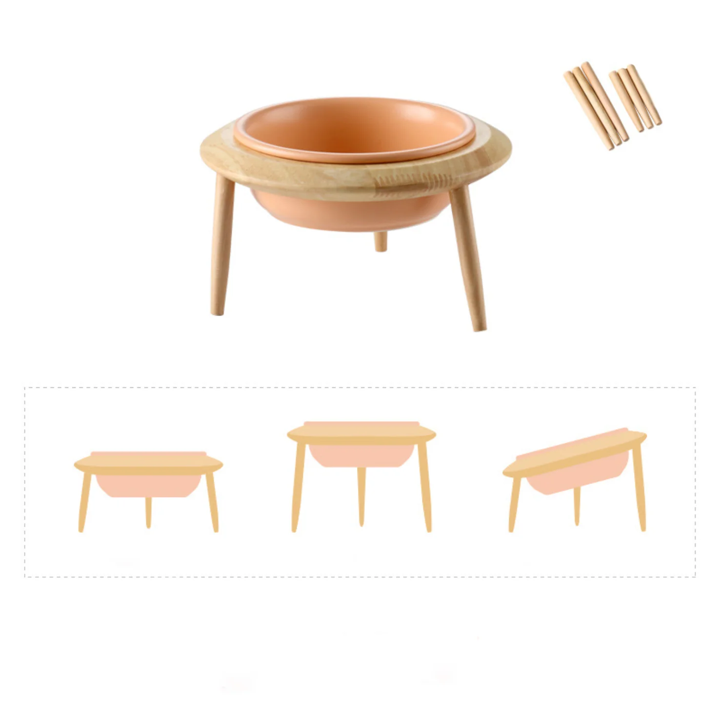 Bowl with Stand Orange - Image 4