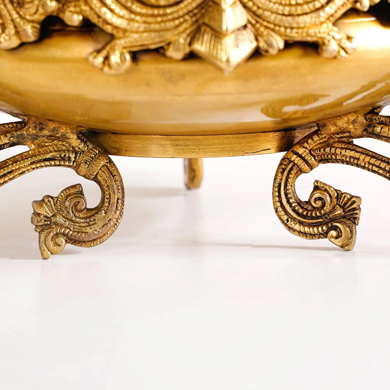 Brass Laddu Gopal Decorative Urli Bowl With Swing - Image 14