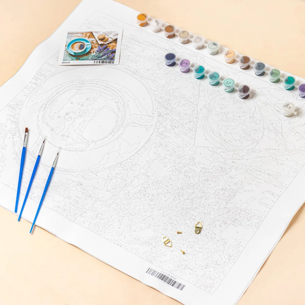 Breakfast Tea DIY Paint By Numbers Kit - Image 9