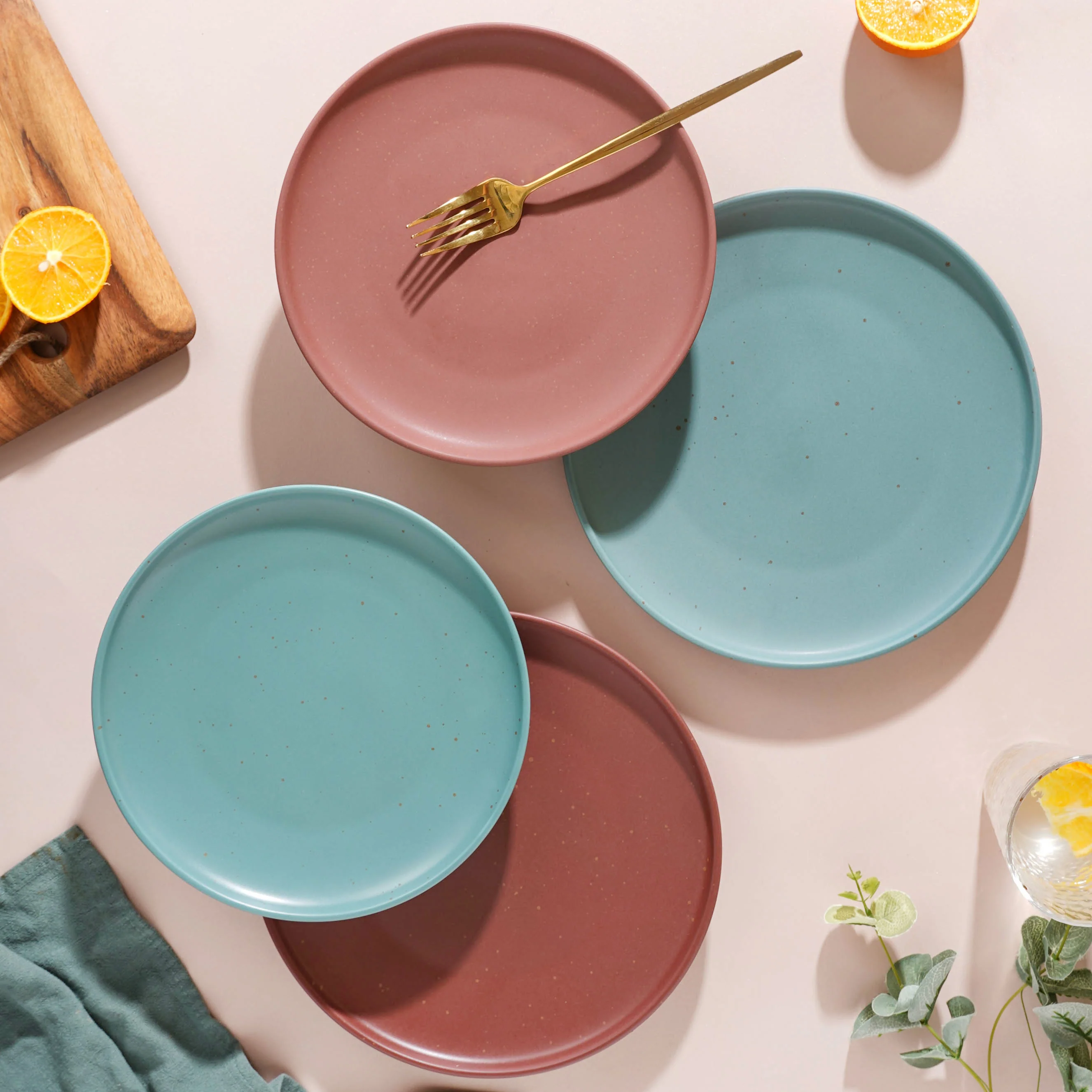 Breathtaking Turquoise Snack Plate 8 Inch - Image 7