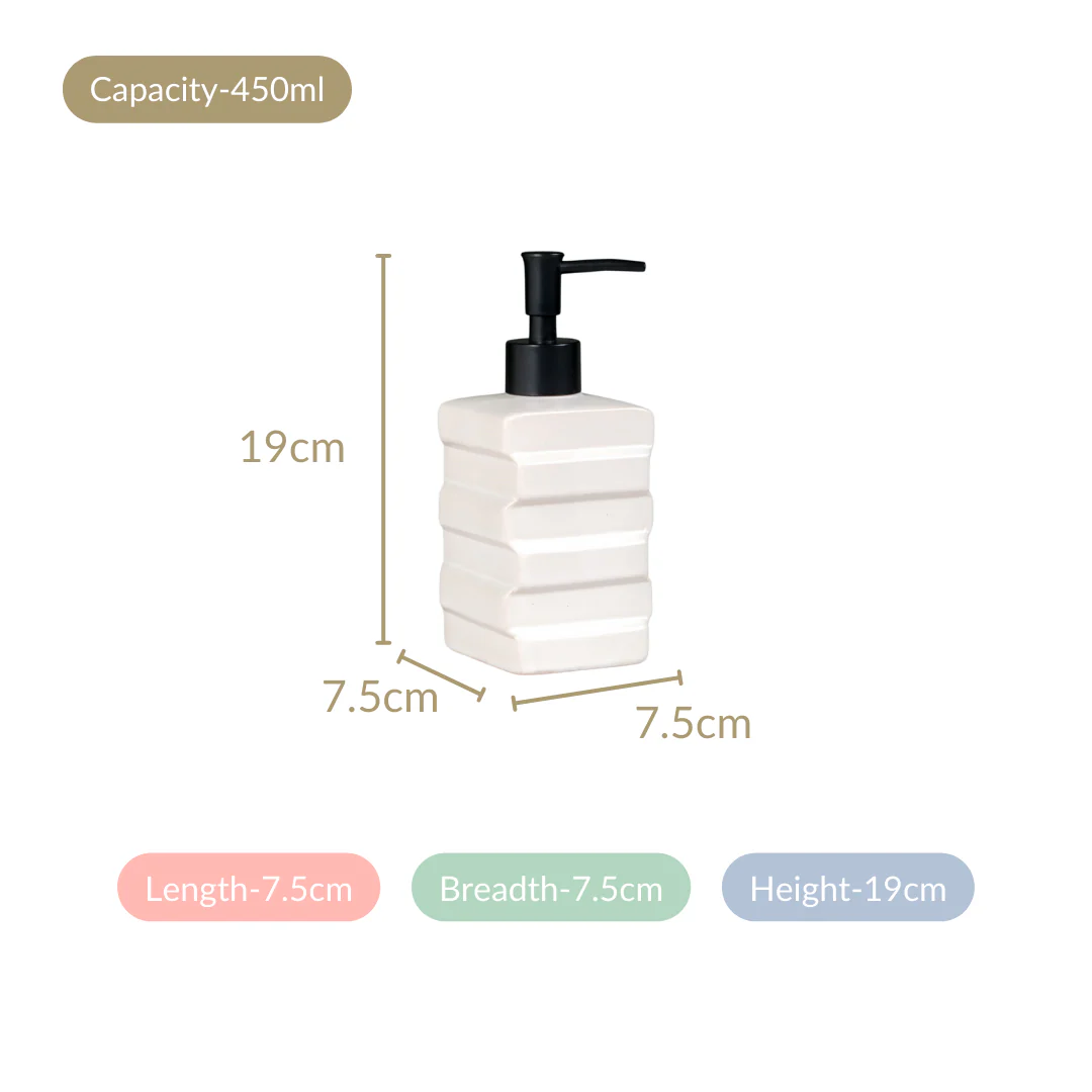 Brick Textured Liquid Dispenser White 450ml - Image 4