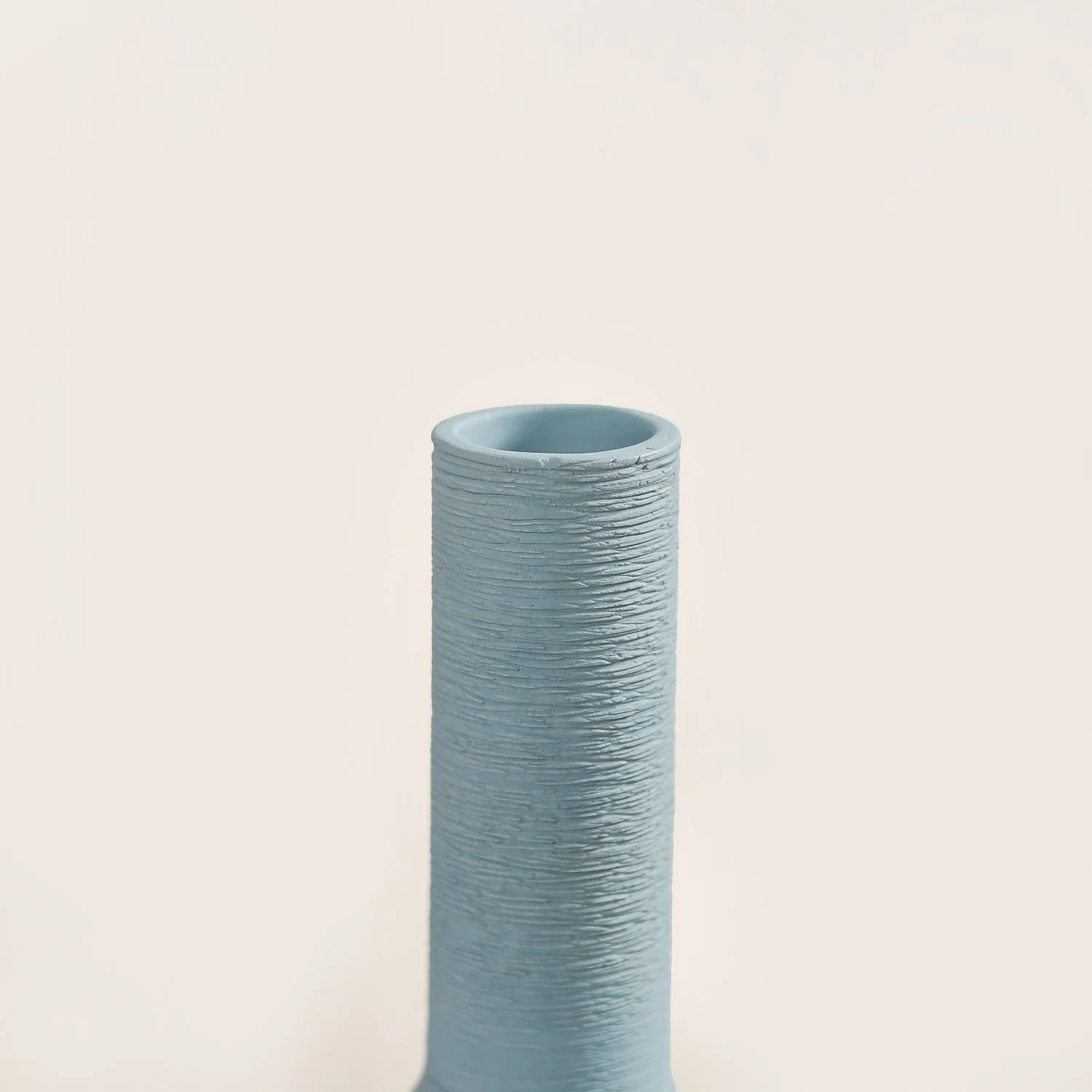 Brushed Texture Scandinavian Vase Blue - Image 8