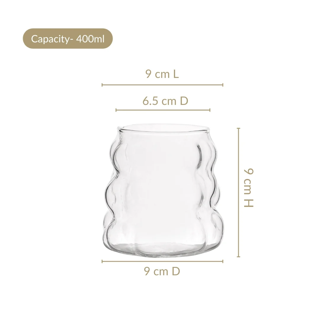 Bubble Cloud Glass Set Of 2 400ml - Image 4