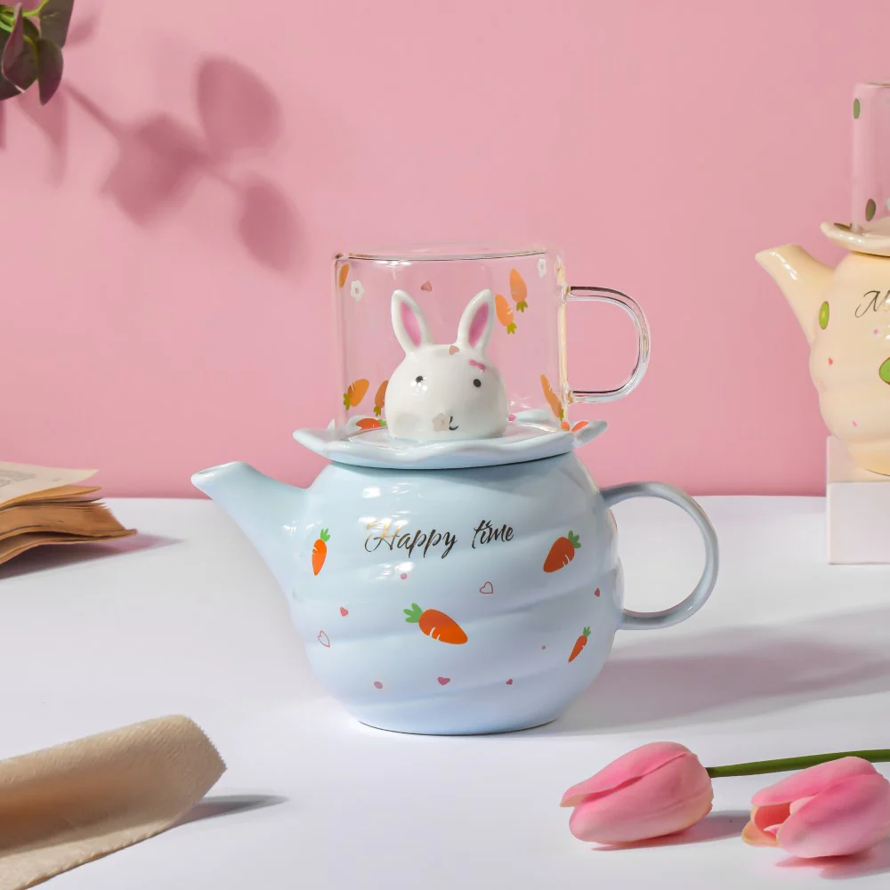 Bunny Cup And Kettle Blue - Image 4