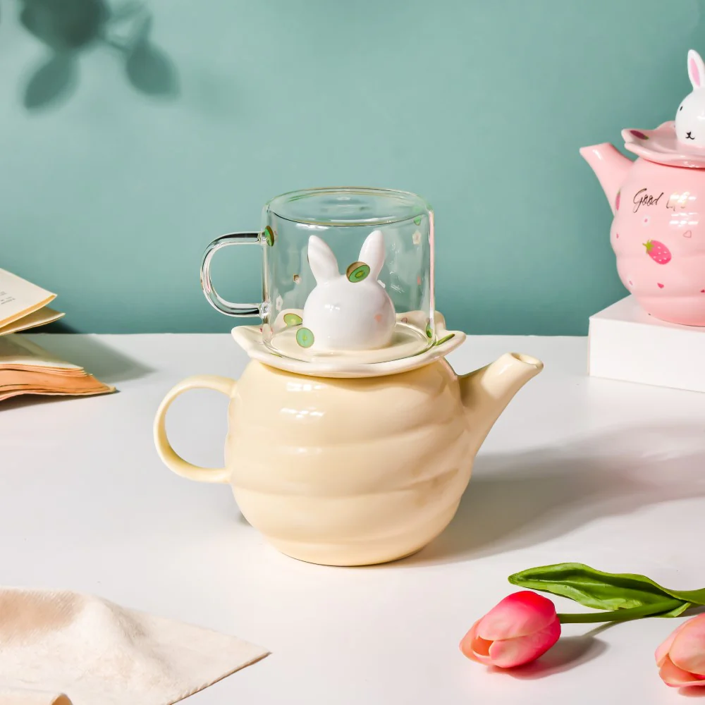 Bunny Cup And Kettle Cream - Image 6