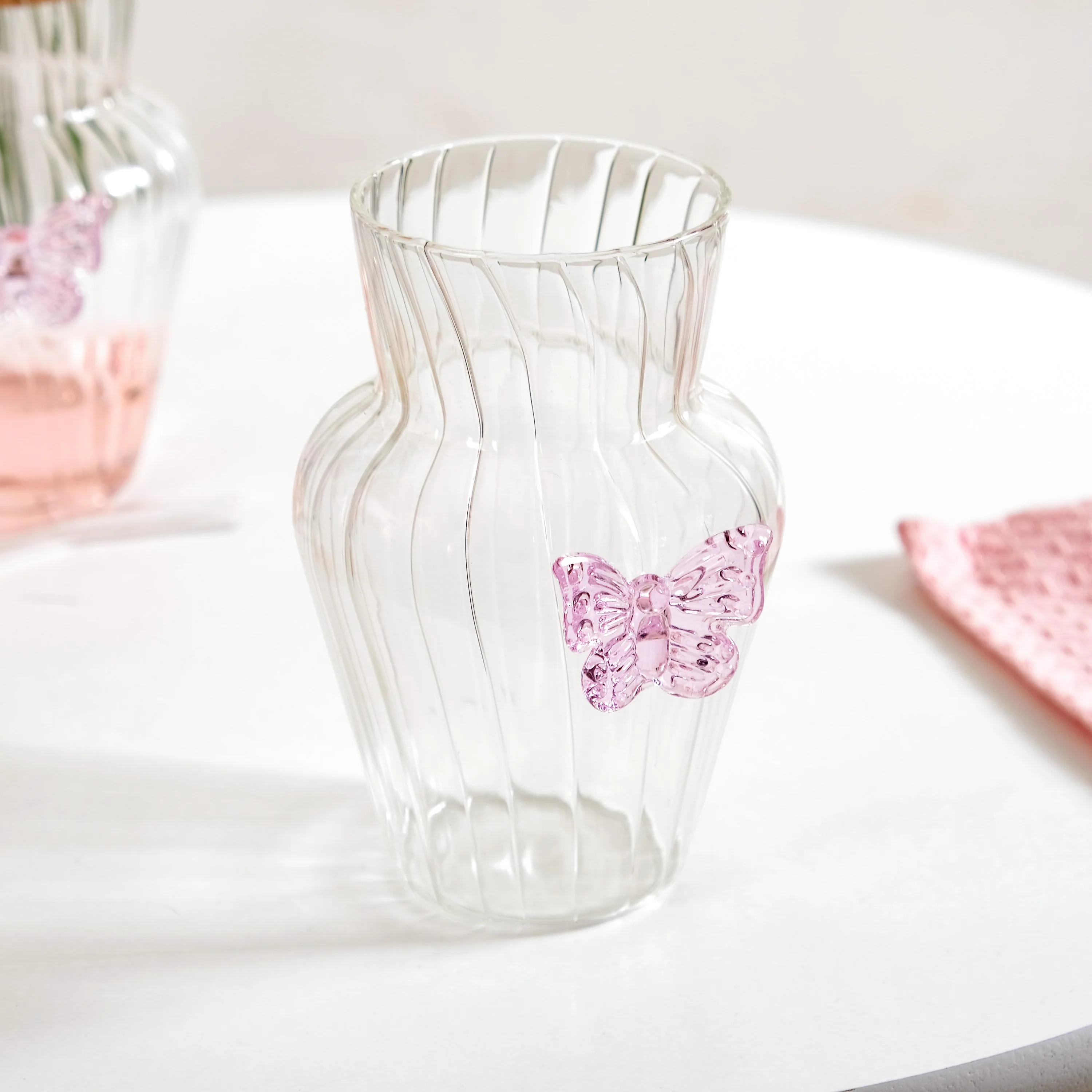 Butterfly Bloom Borosilicate Tumbler With Straw Set Of 2 500ml - Image 9