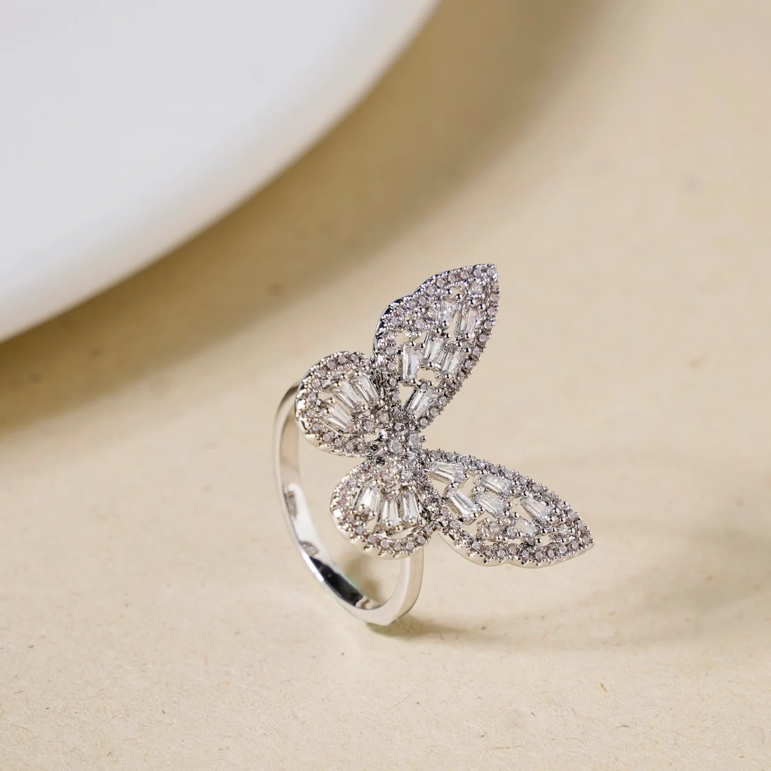 Butterfly Statement Ring Silver - Image 5