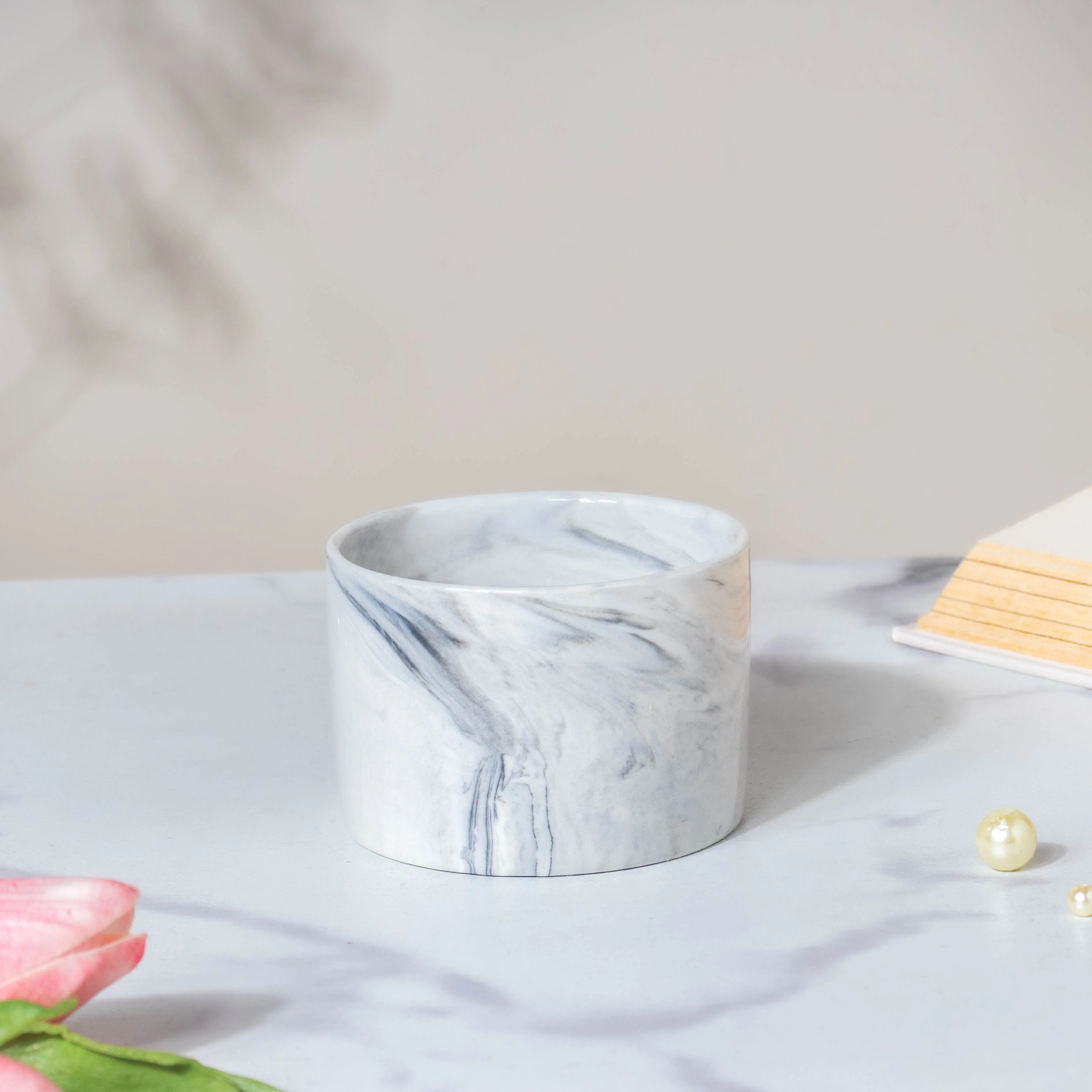 Cacti Frame Marble Ceramic Planter Grey - Image 8
