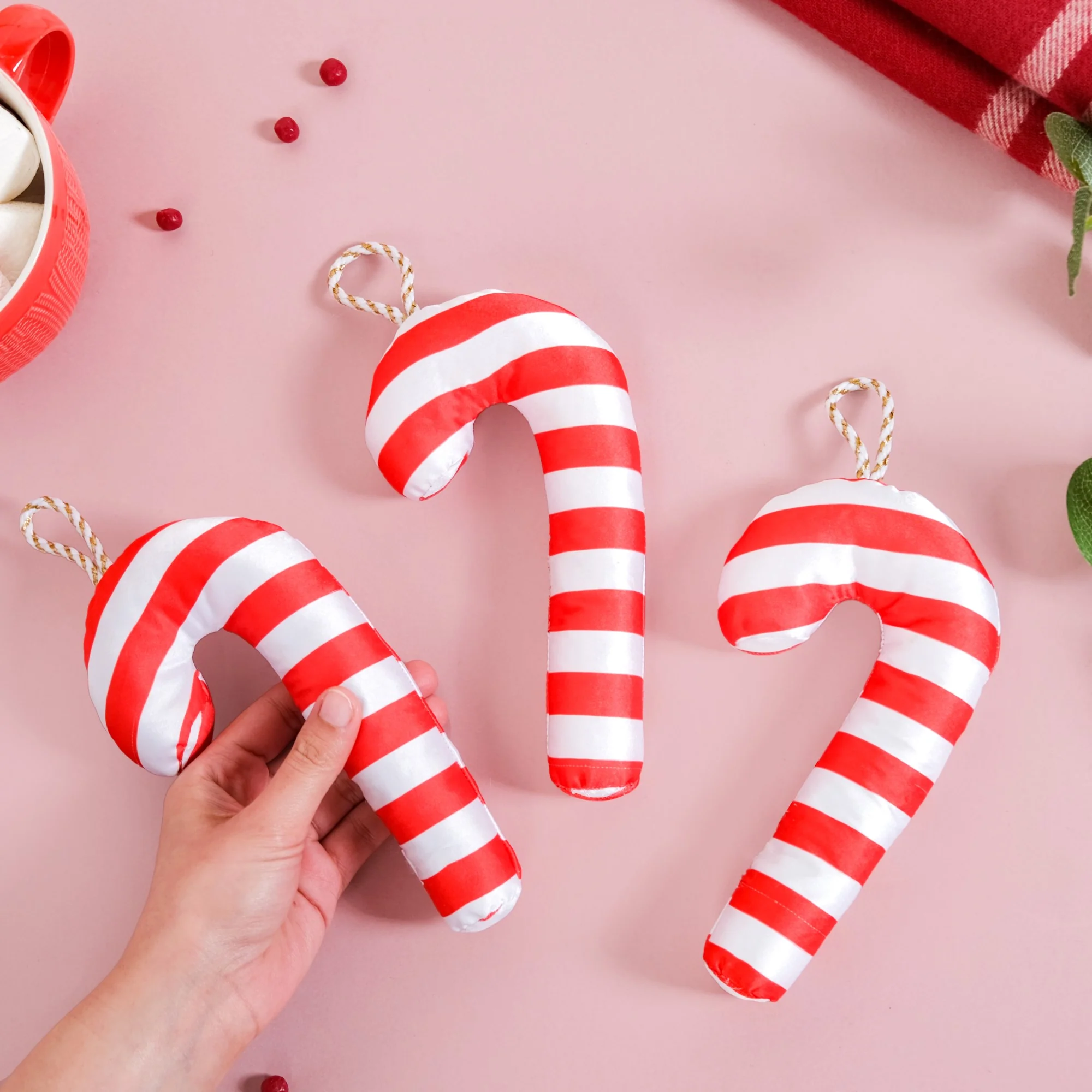 Candy Cane Christmas Ornaments Set Of 3 - Image 3