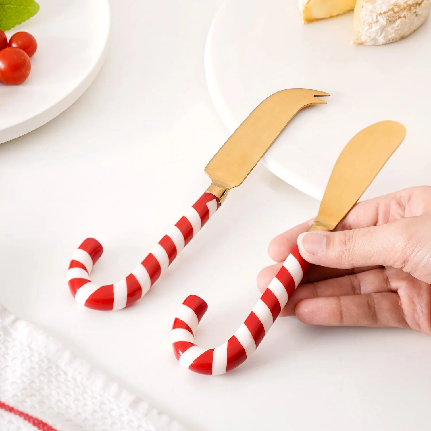 Candy Stick Cheese And Butter Knife Gold Set Of 2 - Image 3