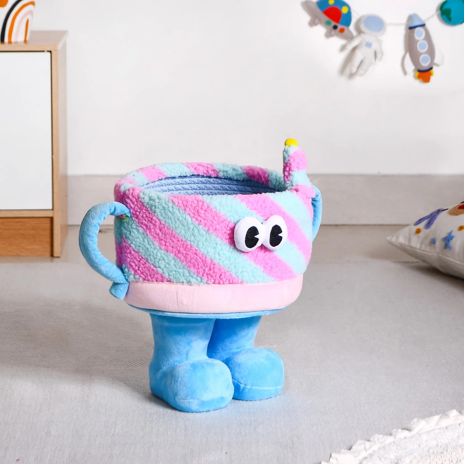Candy Swirl Plush Basket With Feet - Image 2