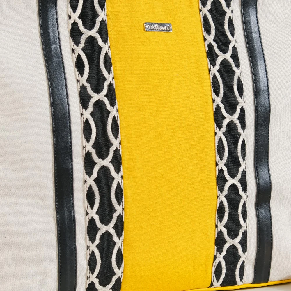 Canvas Cotton Tote Bag Yellow Set Of 2 - Image 11