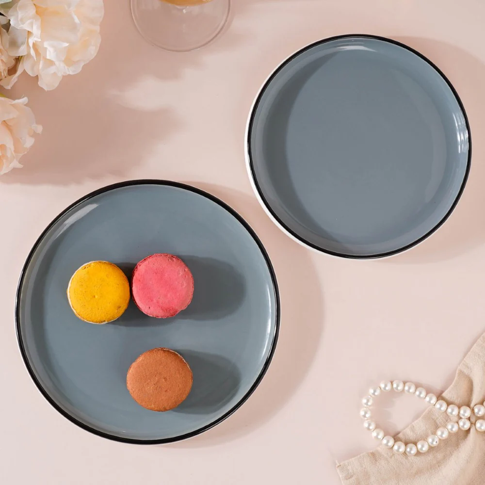 Cara Sleek Ceramic Side Plate Grey 7 Inch - Image 7