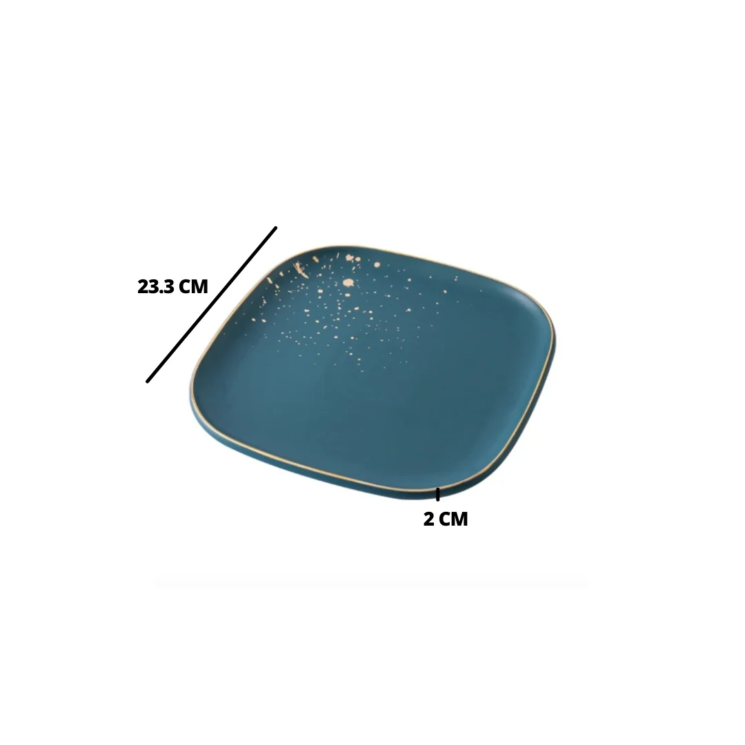 CARA square dinner plate - midnight green - Image 9
