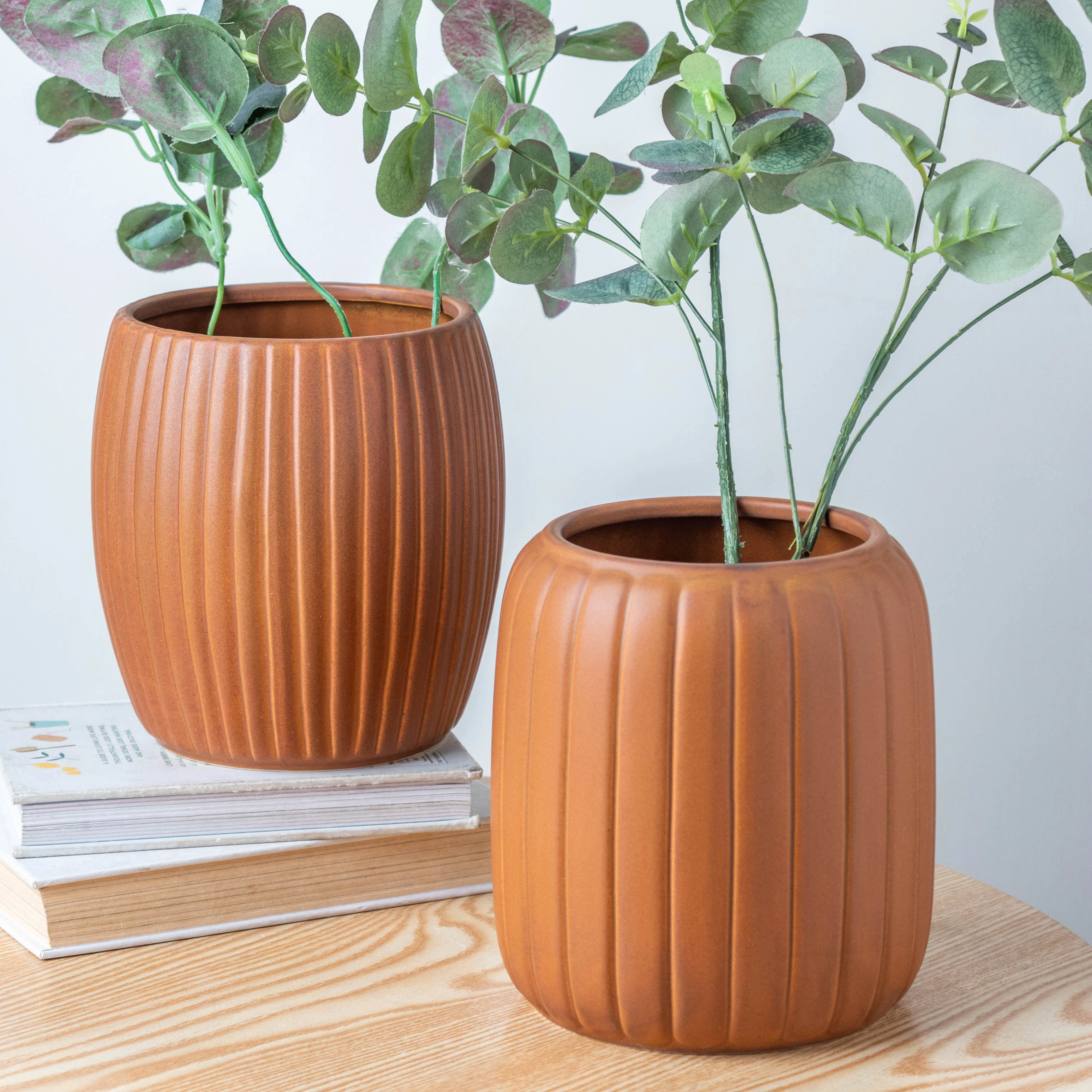 Caramel Brown Vase - Image 11