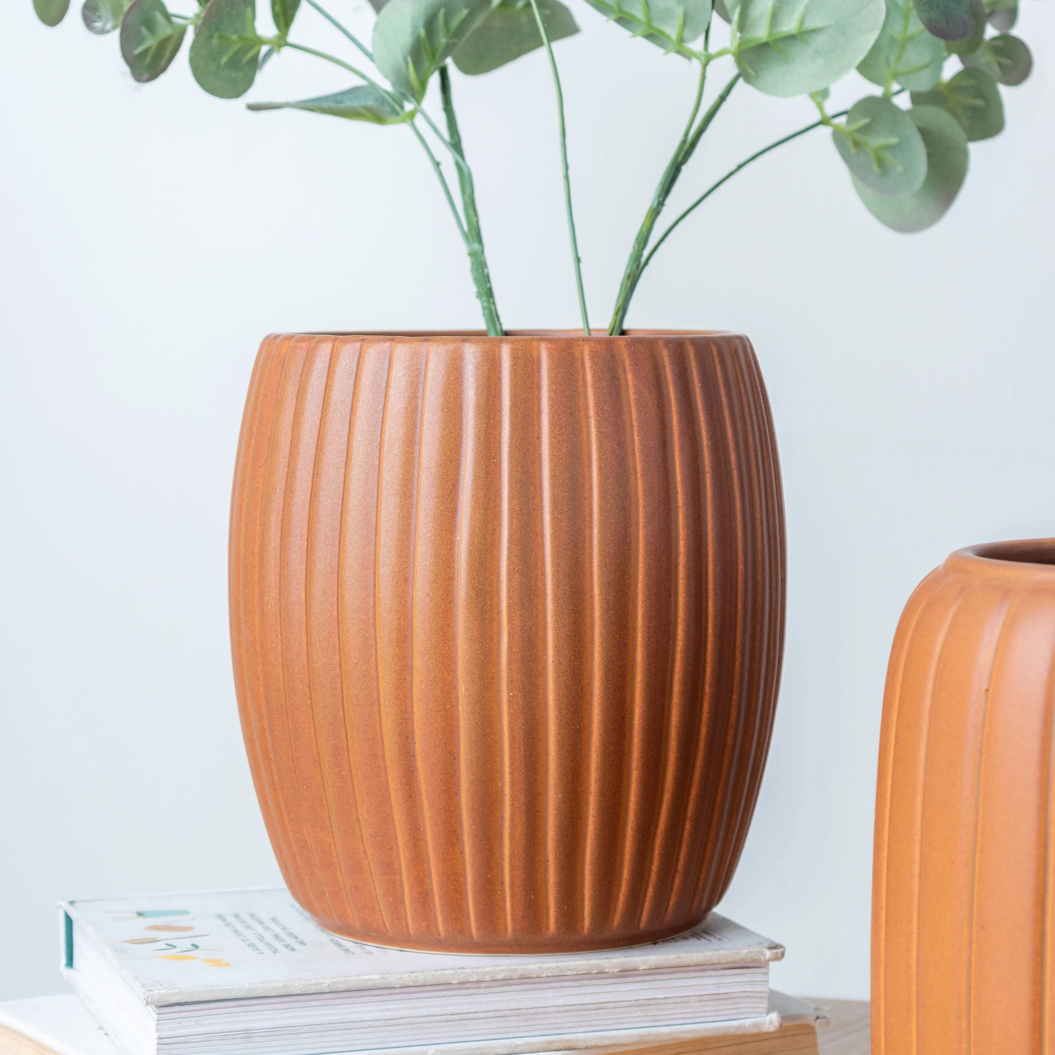 Caramel Brown Vase - Image 8