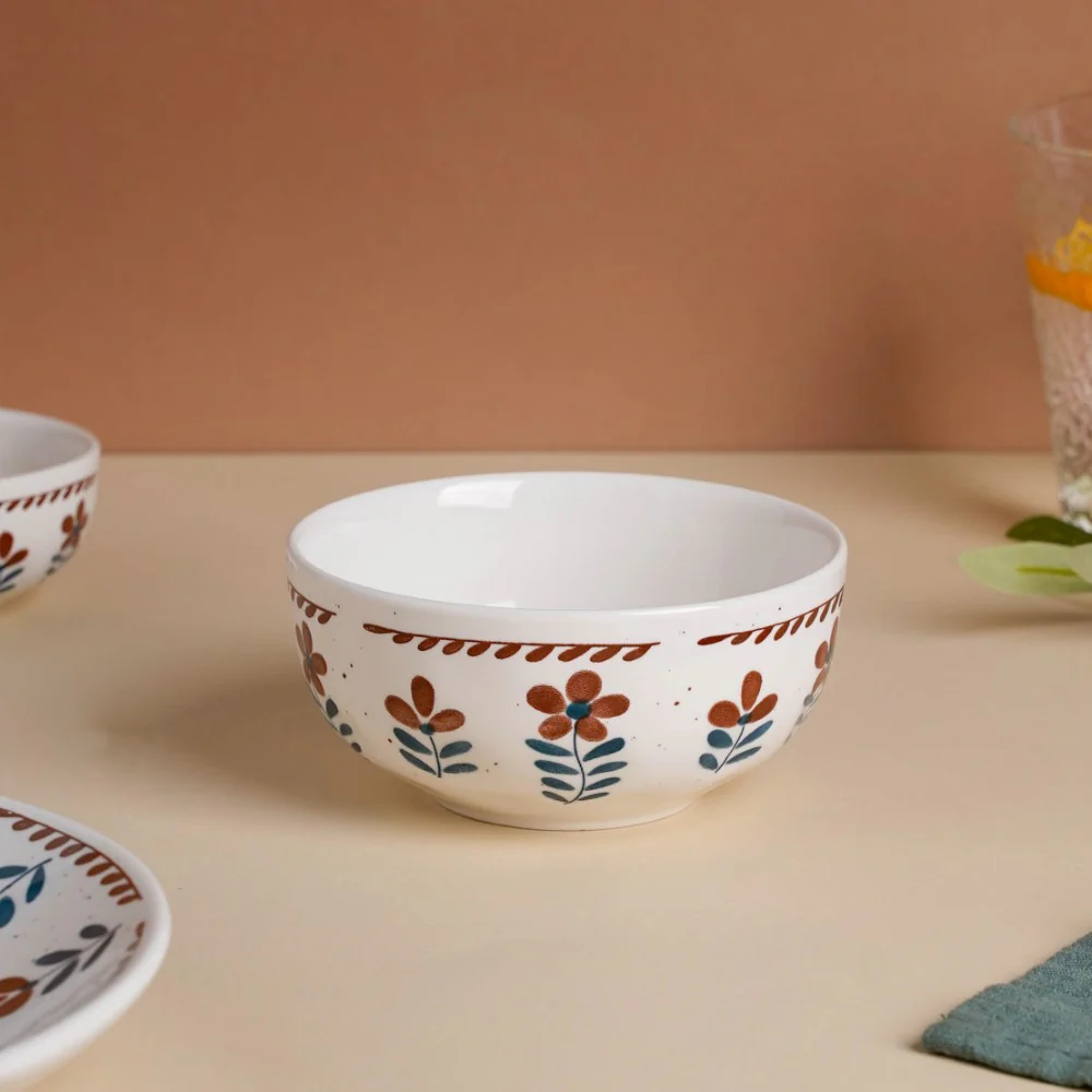 Carmella Floral Ceramic Dessert Bowl 250 ml - Image 4