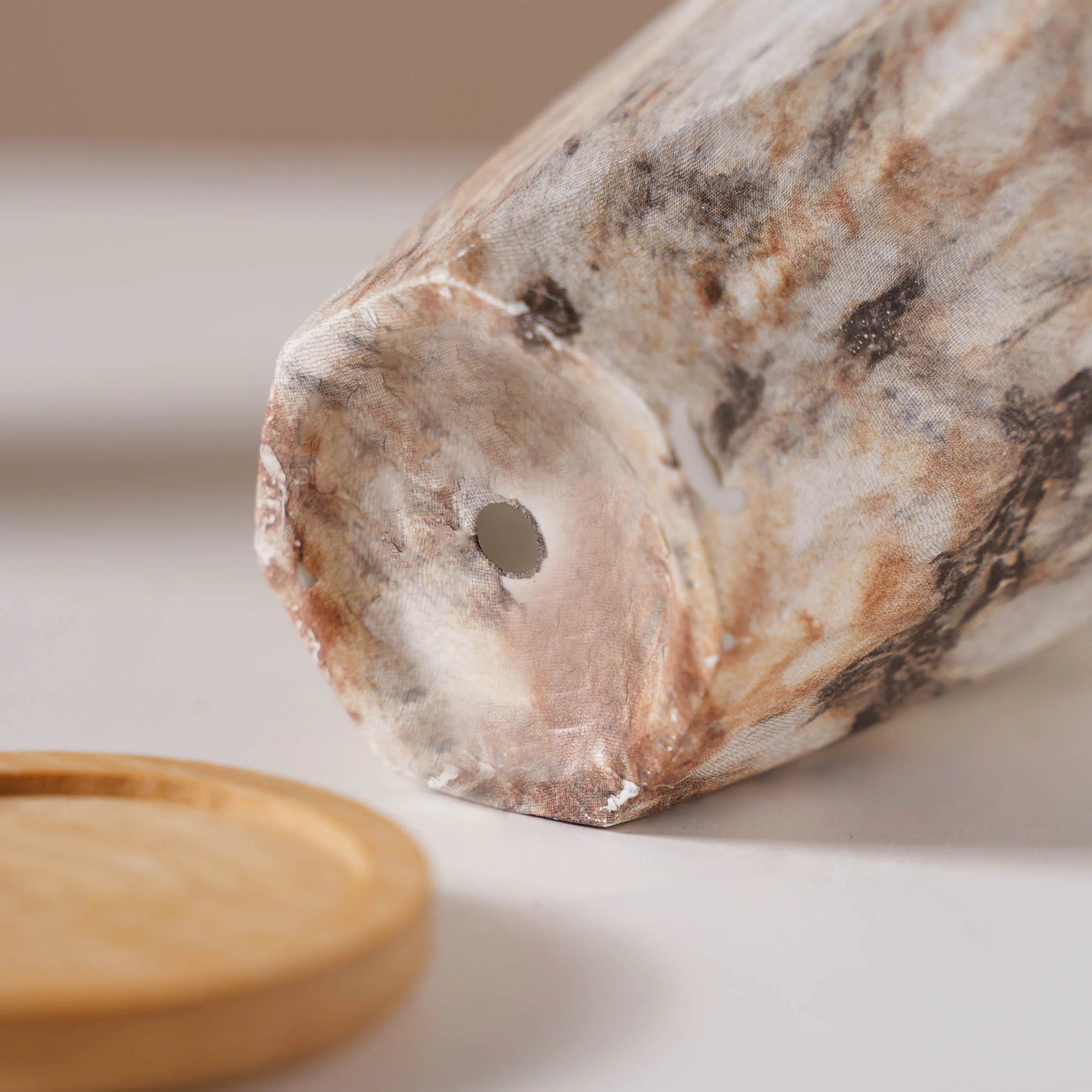 Carrara Limestone Planter With Coaster - Image 9