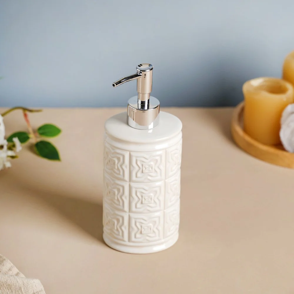 Carved Ceramic Soap Dispenser 500 ml - Image 8