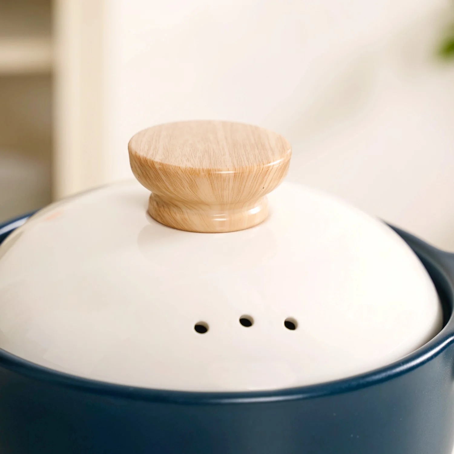 Cera Ceramic Cooking Pot With Lid Teal 2400ml - Image 6