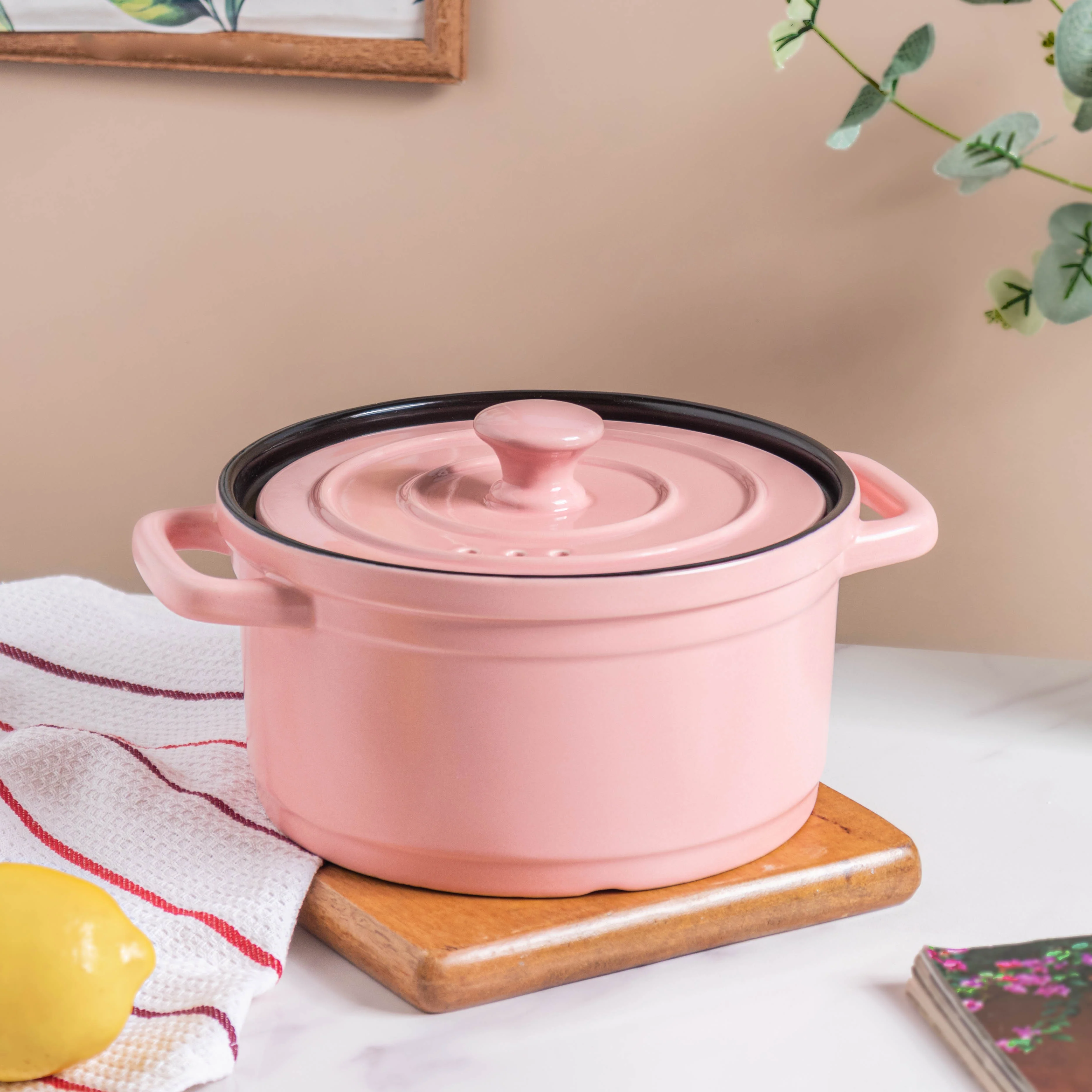 Ceramic Stock Pot With Lid Small - Image 9