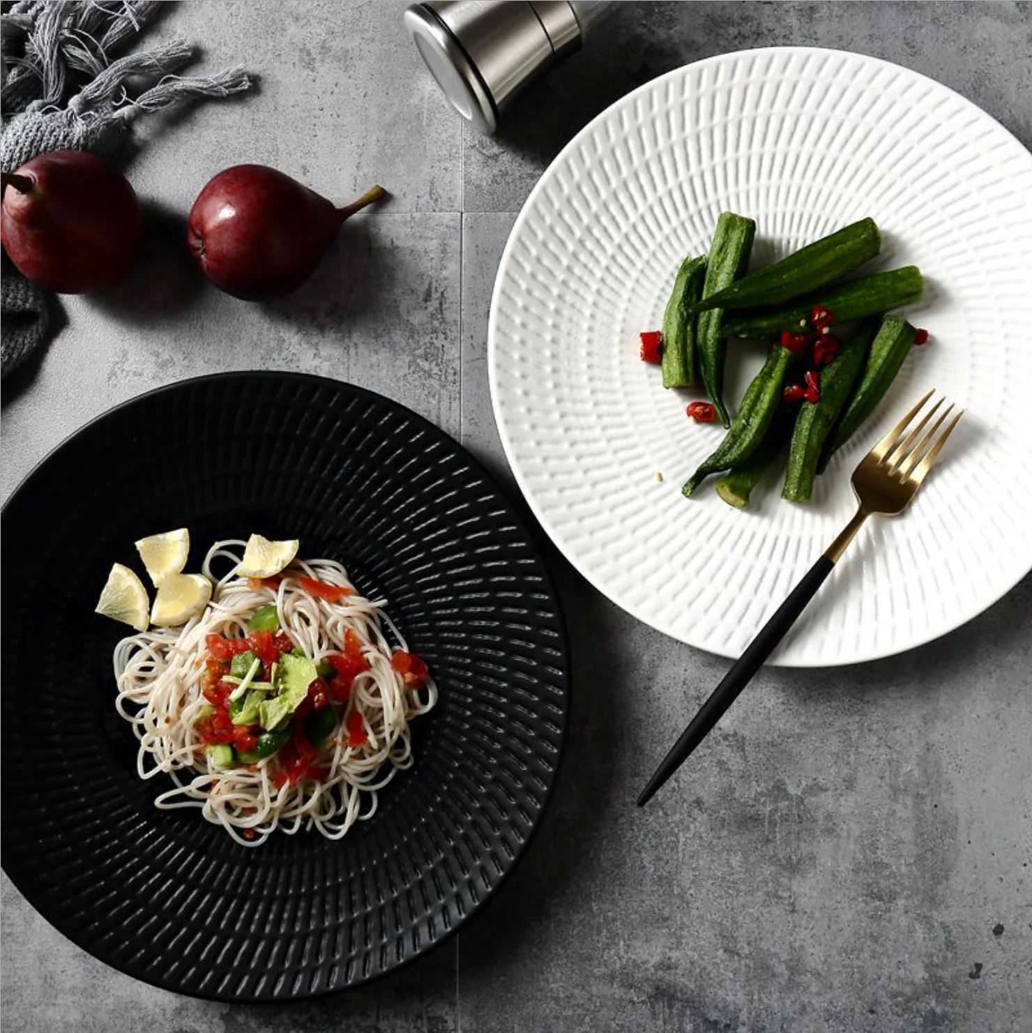 Ceramic Black Dinner Plate - Image 9