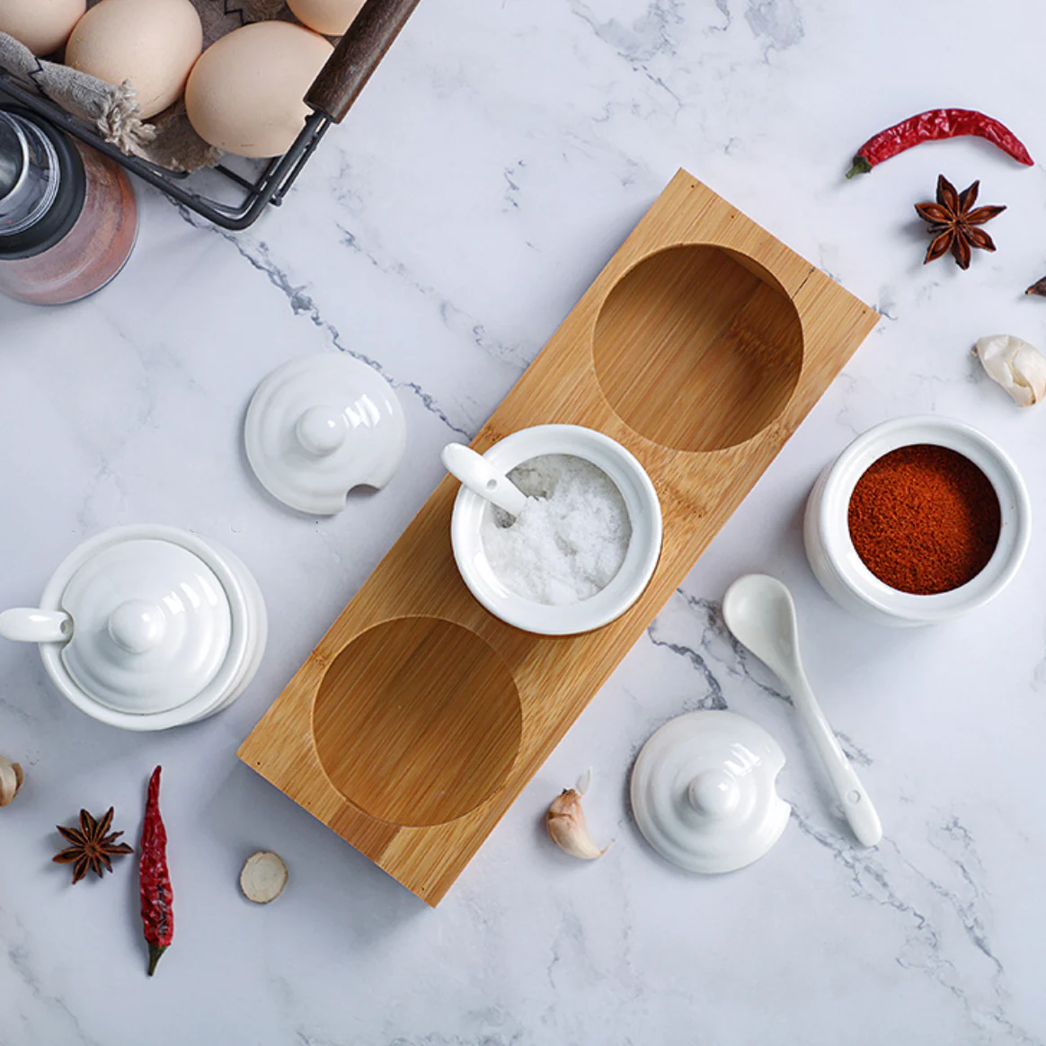 Ceramic Jar for Spices Set of 3 - Image 6