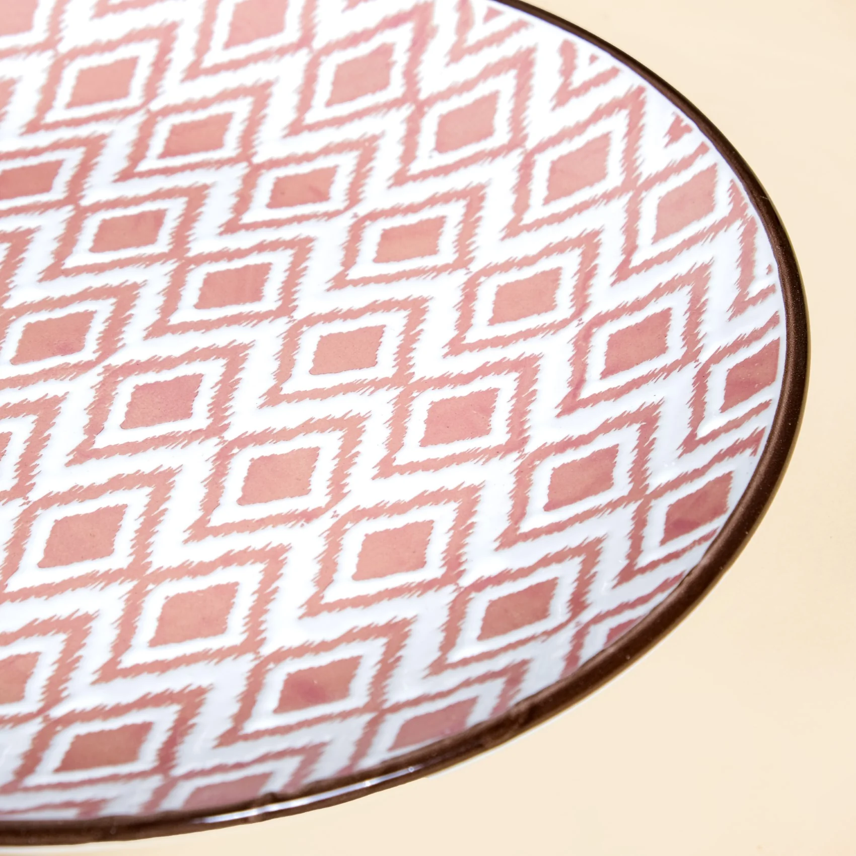 Ceramic Kaleido Dinner Plate Set Of 4 Pink 11 Inch - Image 7