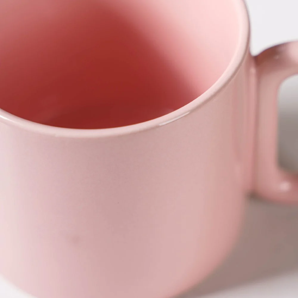 Ceramic Mug Pink 220ml - Image 6