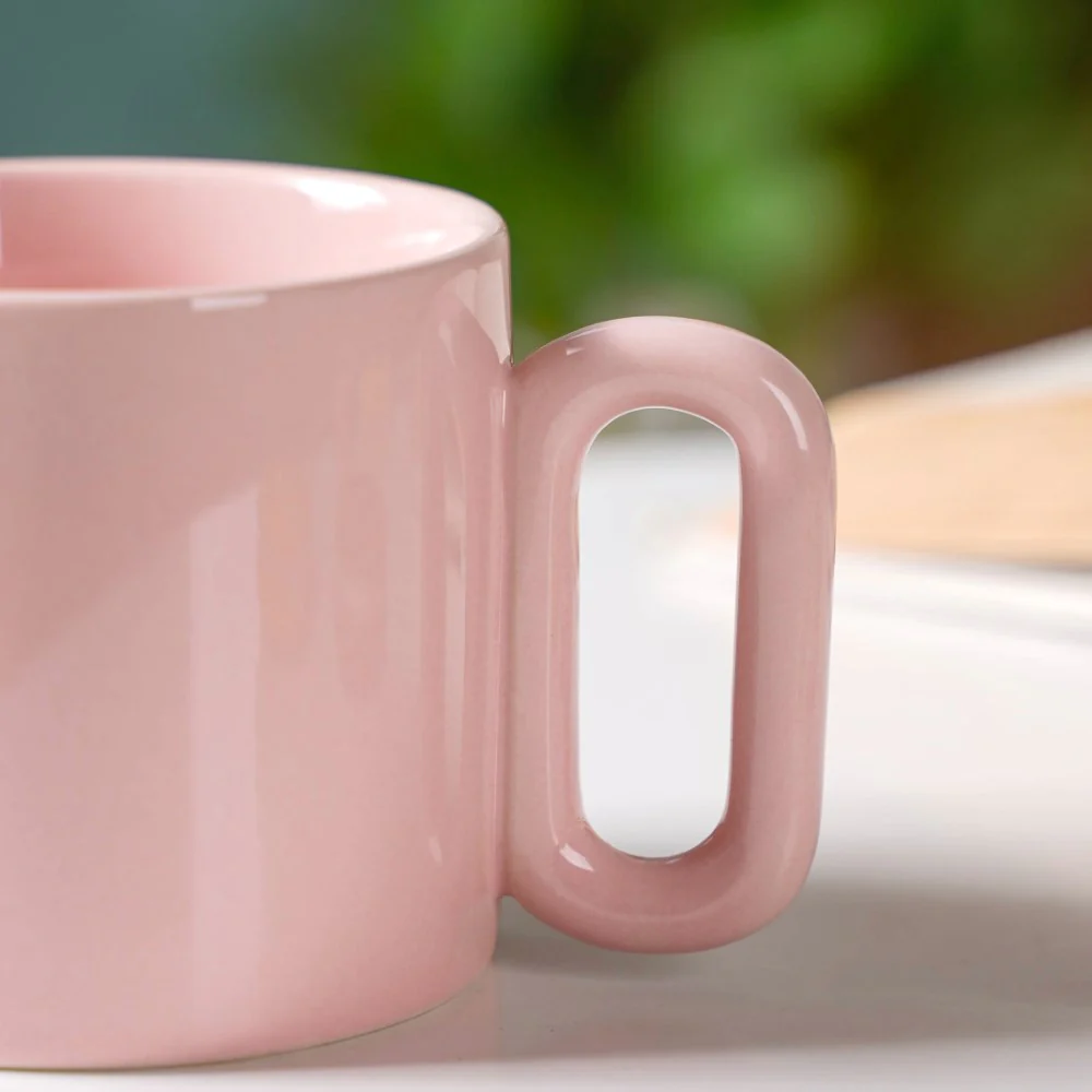 Ceramic Mug Pink 220ml - Image 7