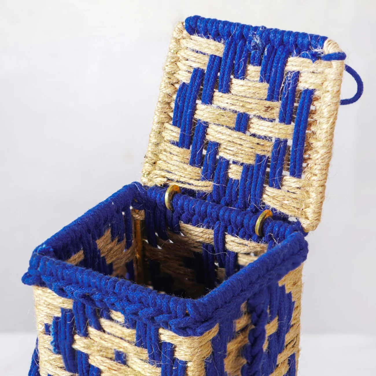 Champagne Bottle Holder Basket Blue - Image 6