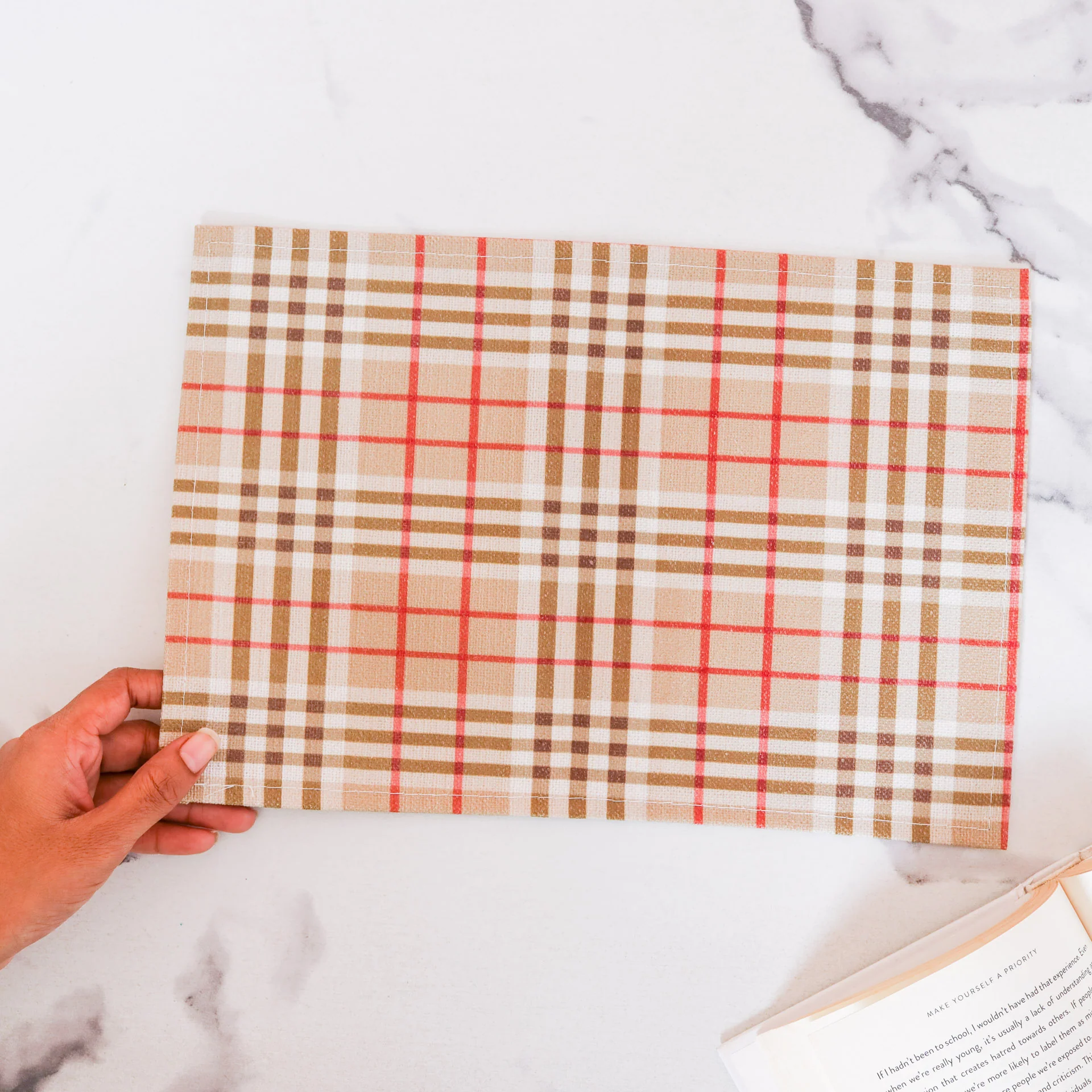 Check Side Table Mat - Image 4