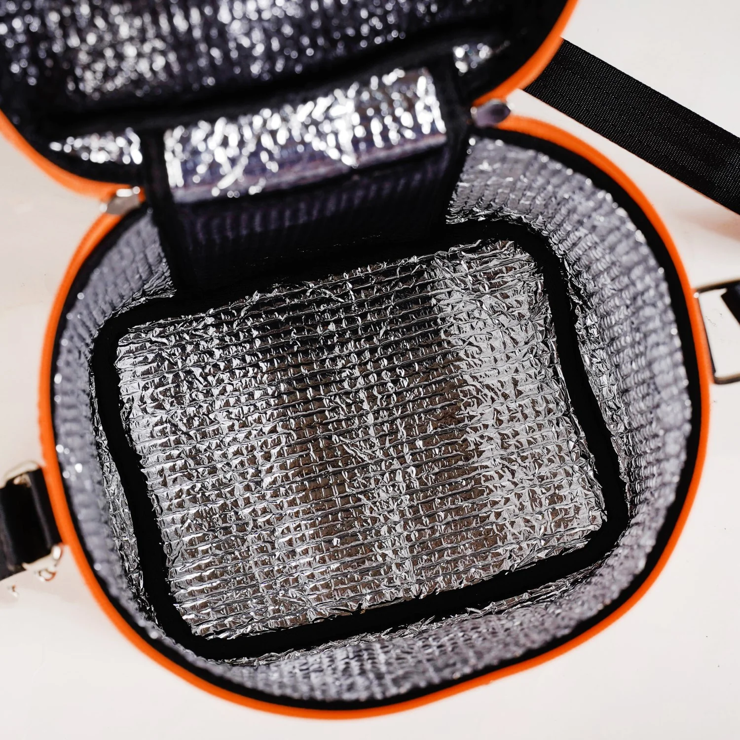 Checkered Thermal Lunch Bag Lunch Box Set Orange - Image 8