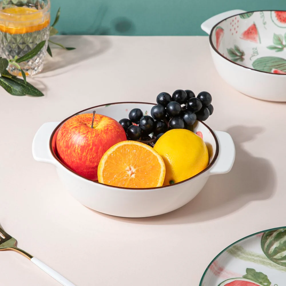Cherry Baking Bowl With Handles 7.5 Inch 500 ml - Image 3