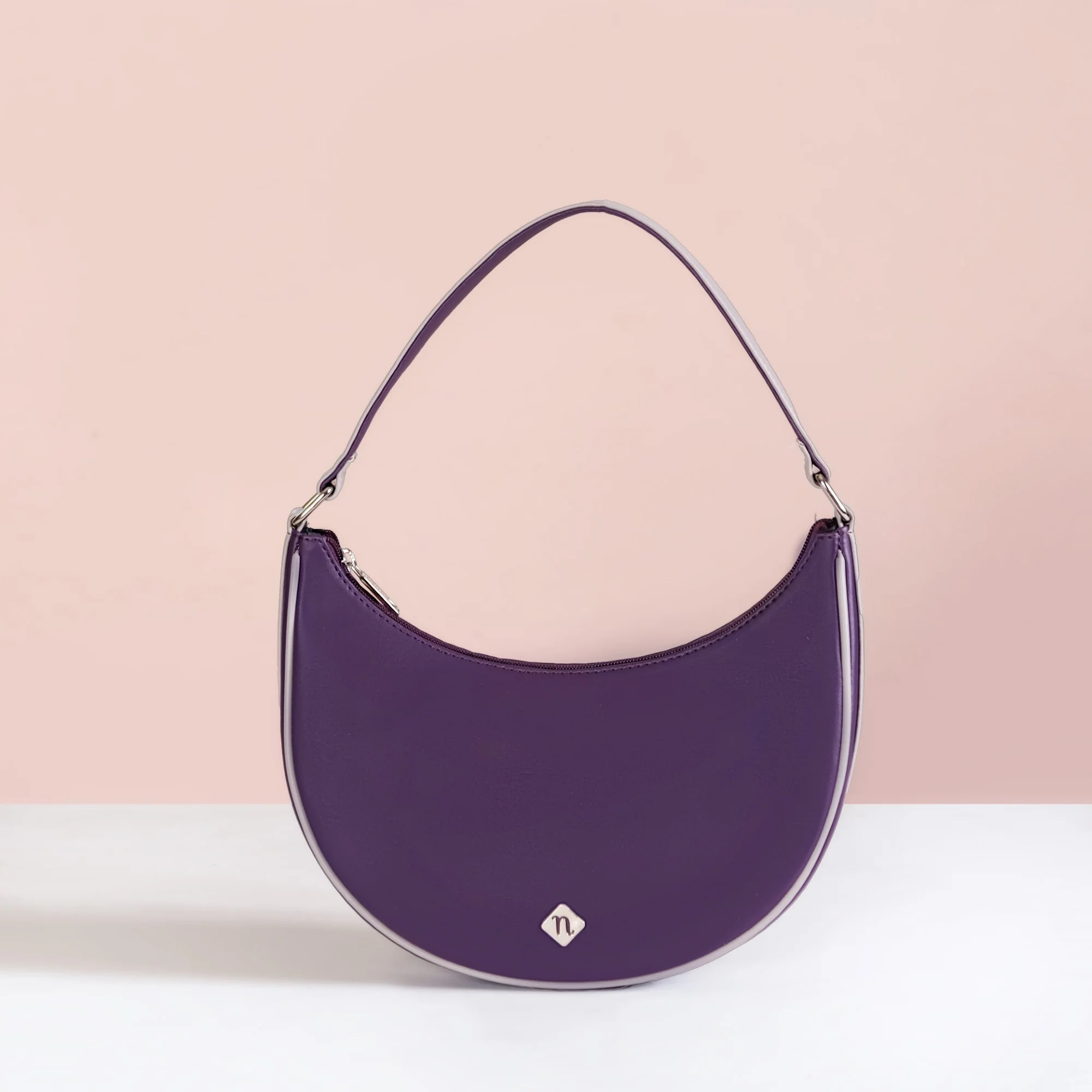 Chic Moon Shoulder Bag Purple - Image 7