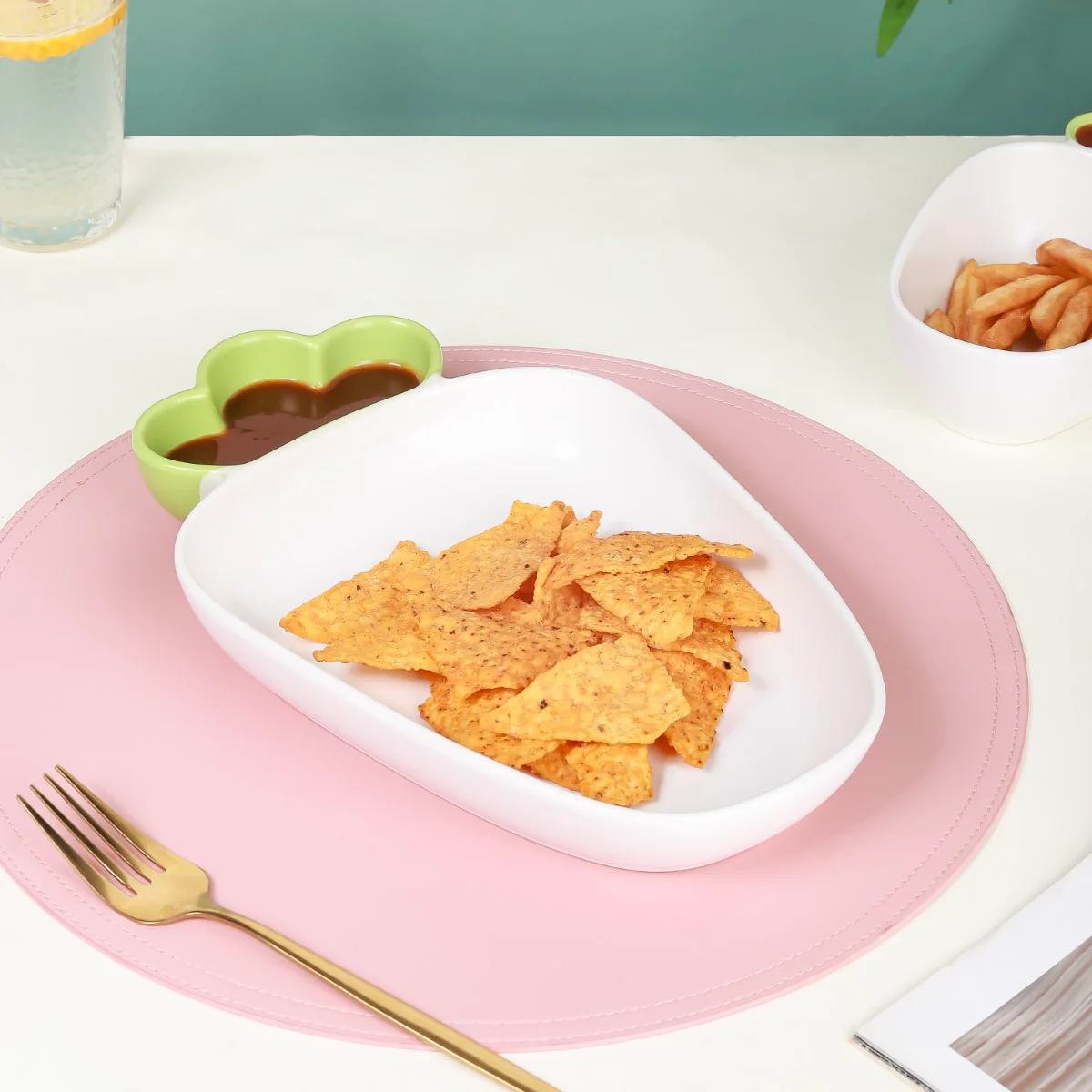 Chip And Dip Platter White Raddish 550 ml - Image 2