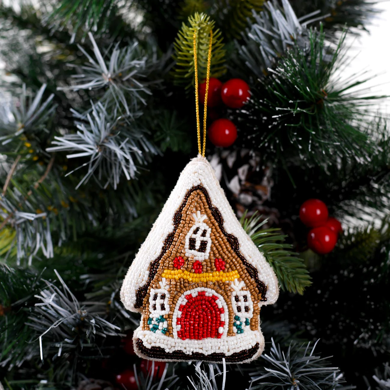Christmas Hanging Ornament Set of 3 Multicolour - Image 14