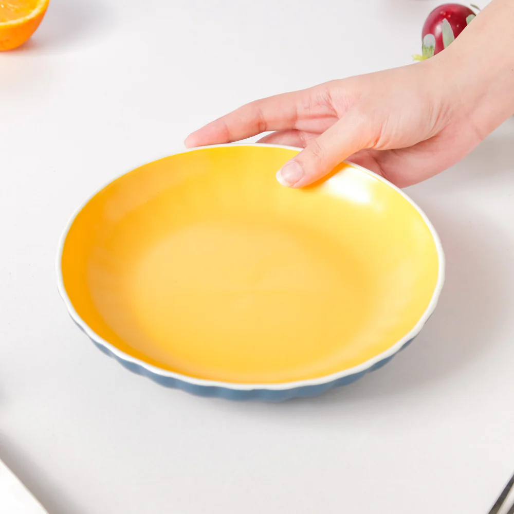Chrome Snack Plate Blue 7.5 inch - Image 2