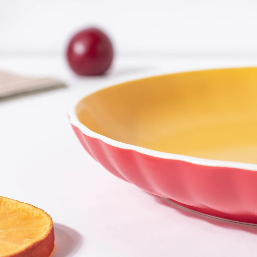 Chrome Snack Plate Red 7.5 inch - Image 3