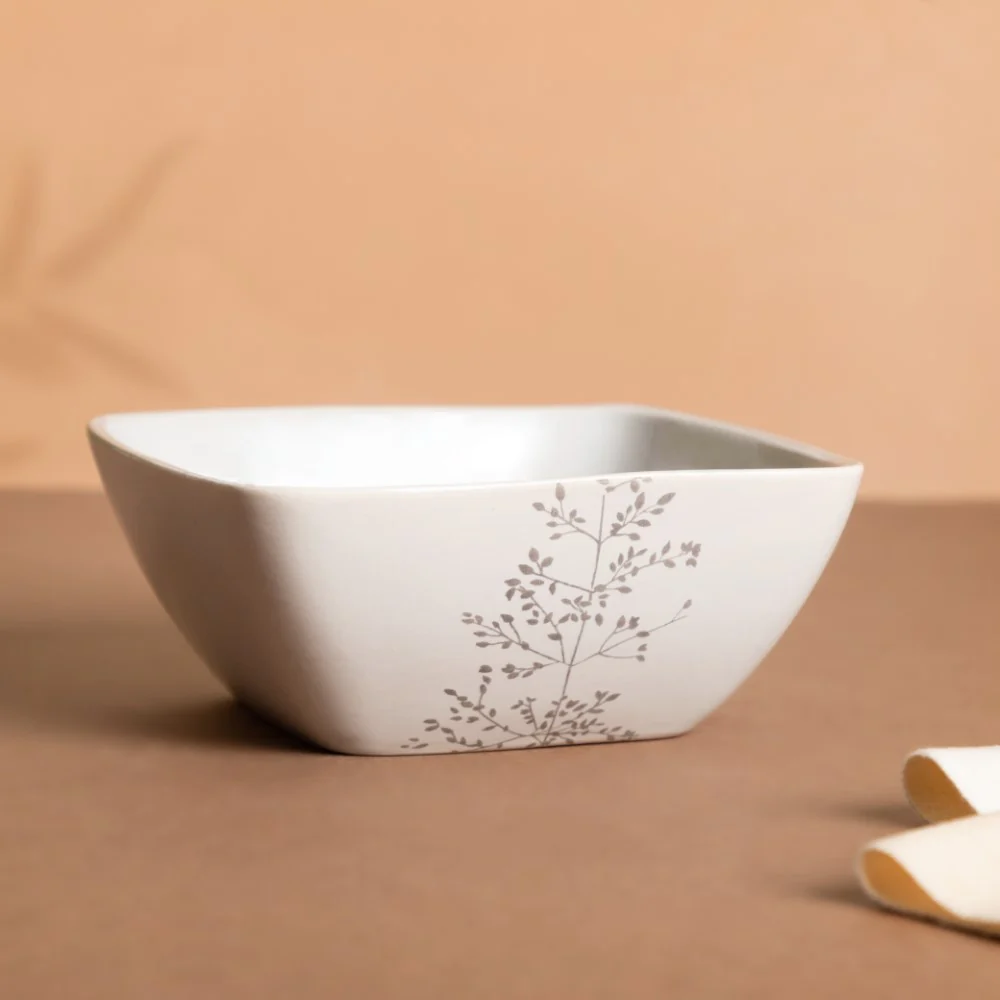 Ciara Sprig Grey Bowl 6 Inch 600ml - Image 3