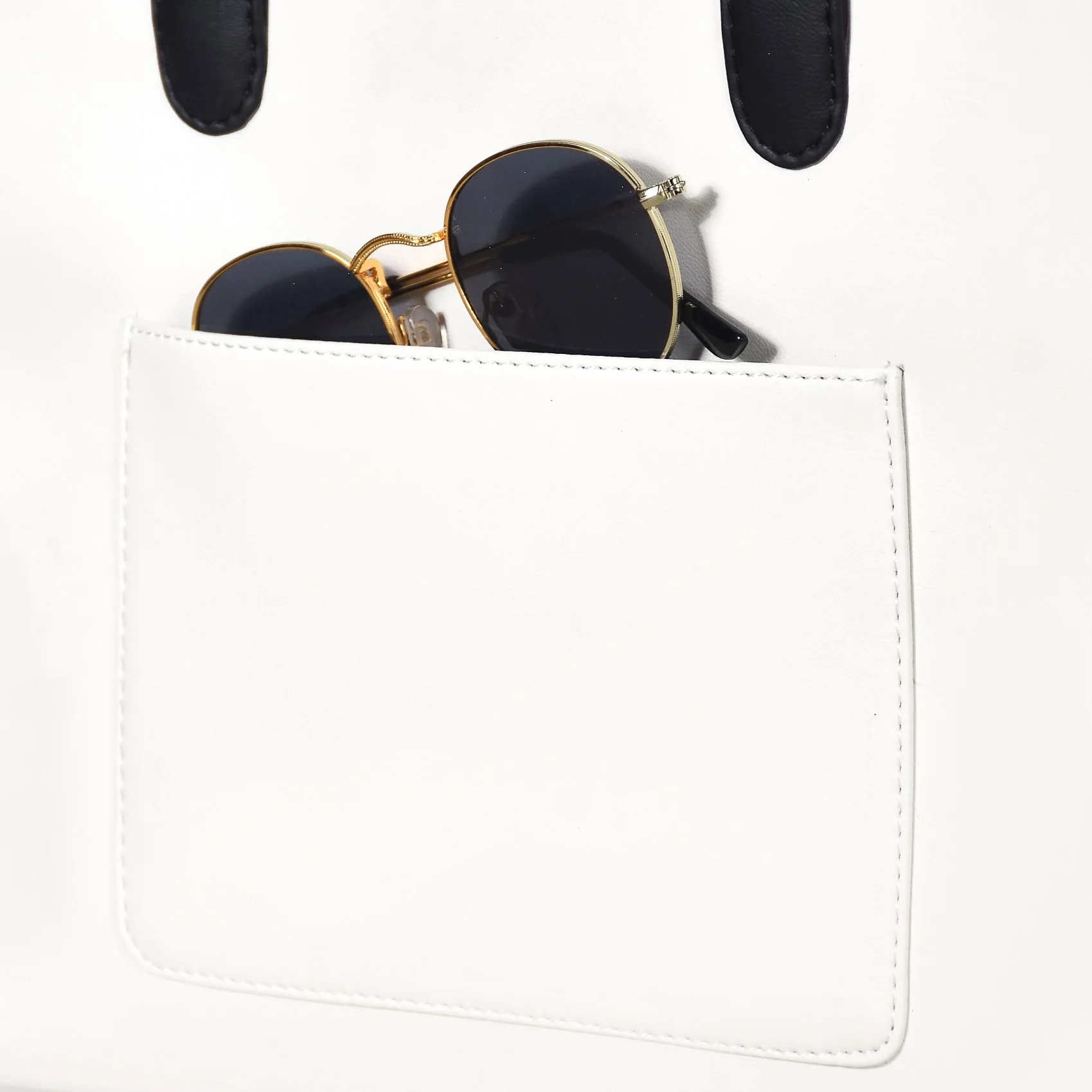 Classic Chic Black And White Tote Bag With Sling - Image 12