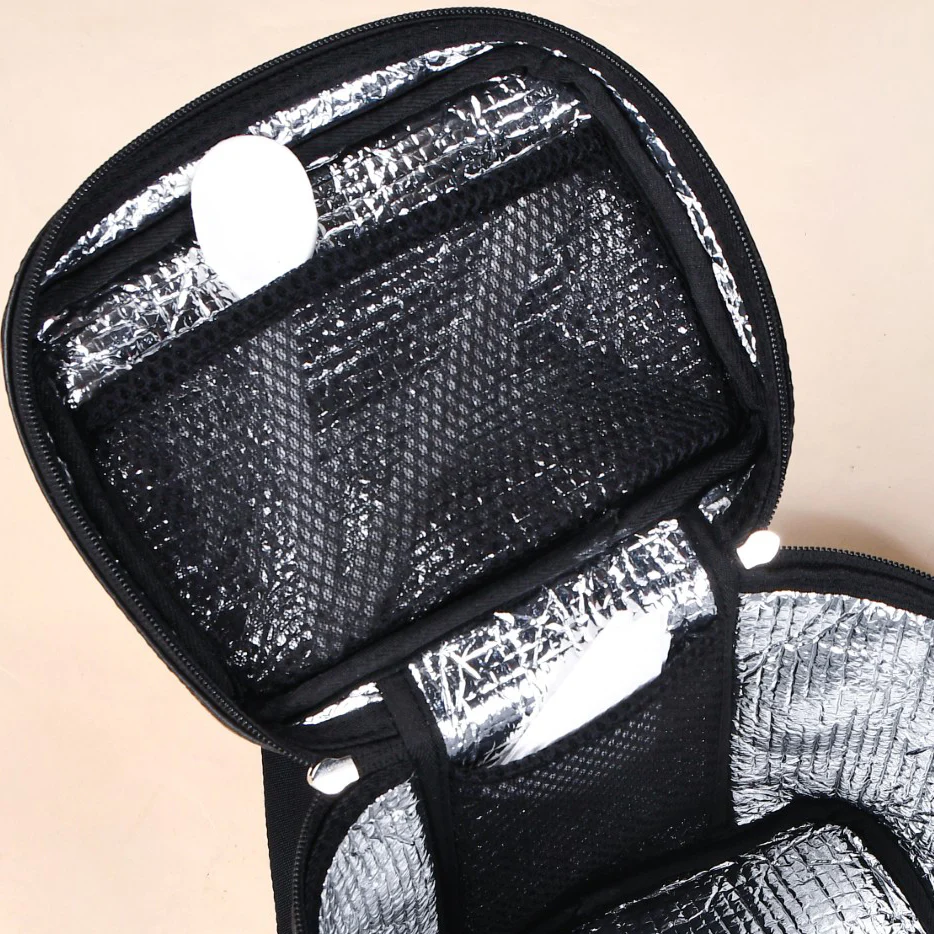 Classic Luxury Insulated Lunch Bag Black - Image 8