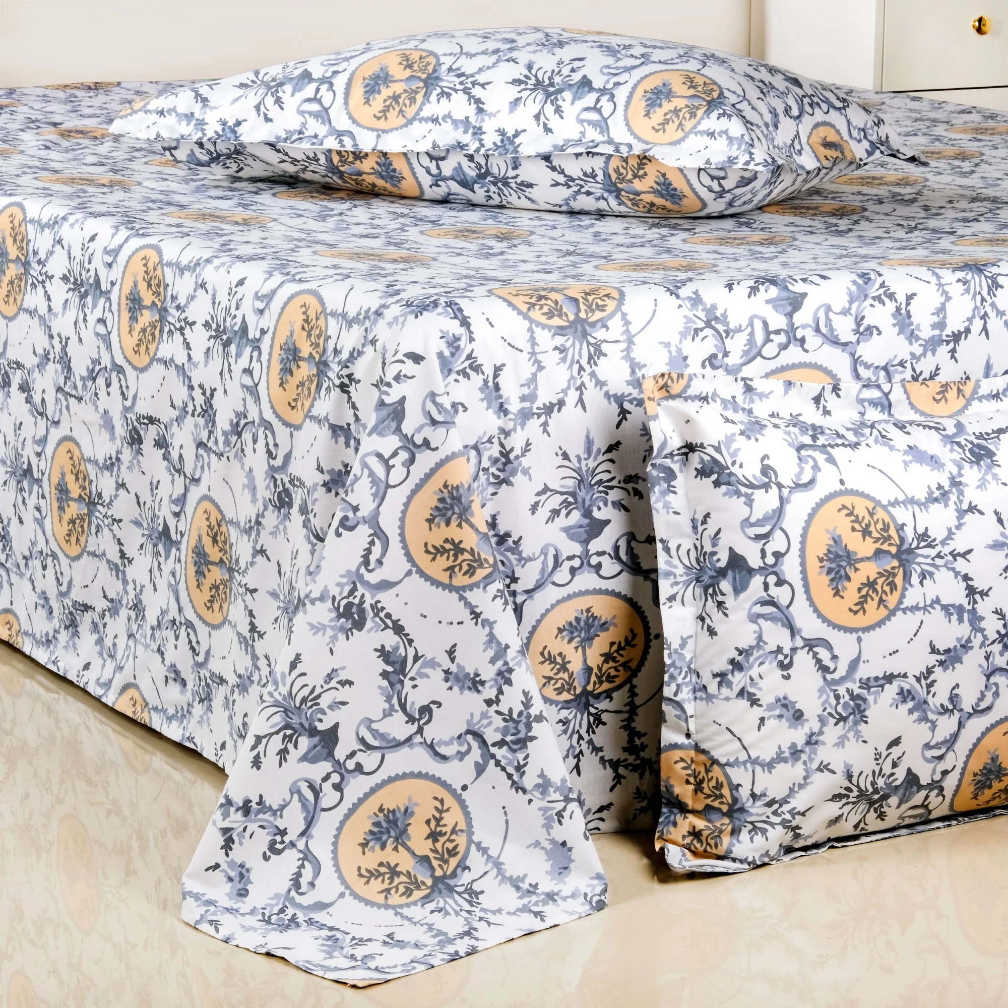 Coastal Chateau Queen Size Cotton Bedding Set 254x229cm - Image 8