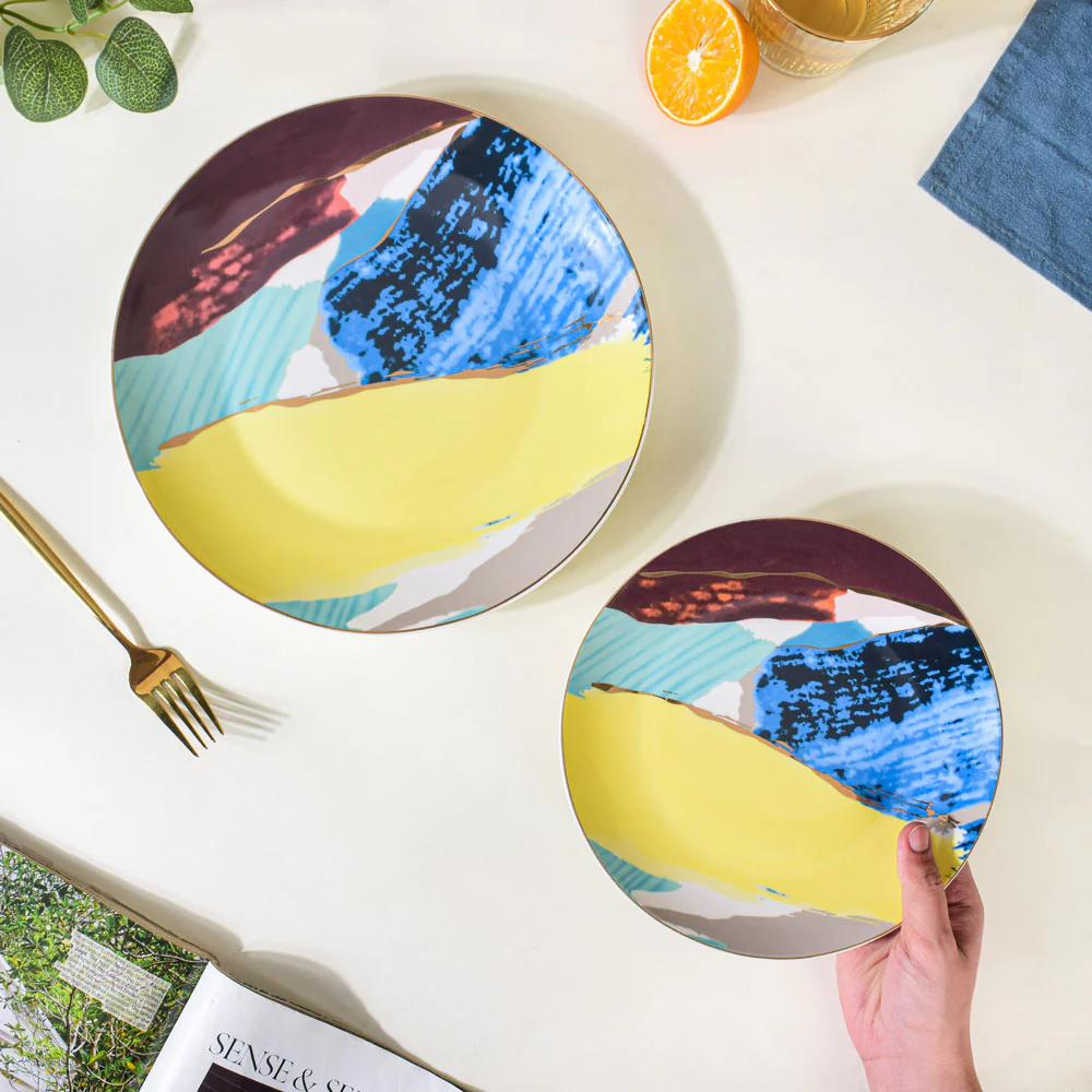 Colourful Ceramic Snack Plate 8 Inch - Image 6