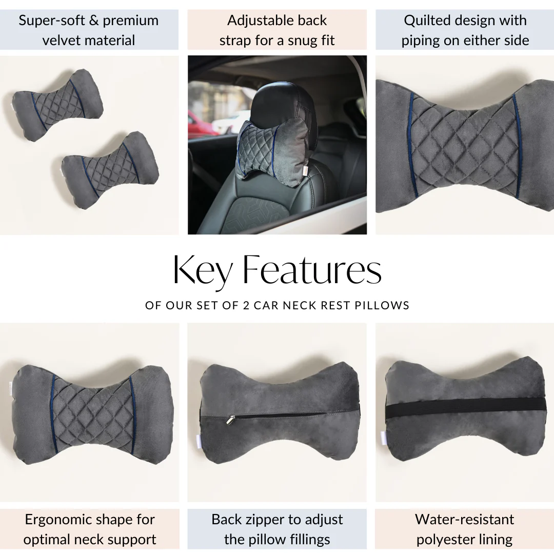 Comfortable Neck Rest Pillows For Cars Set Of 2 - Image 5